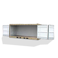 20 ft shipping container with side doors