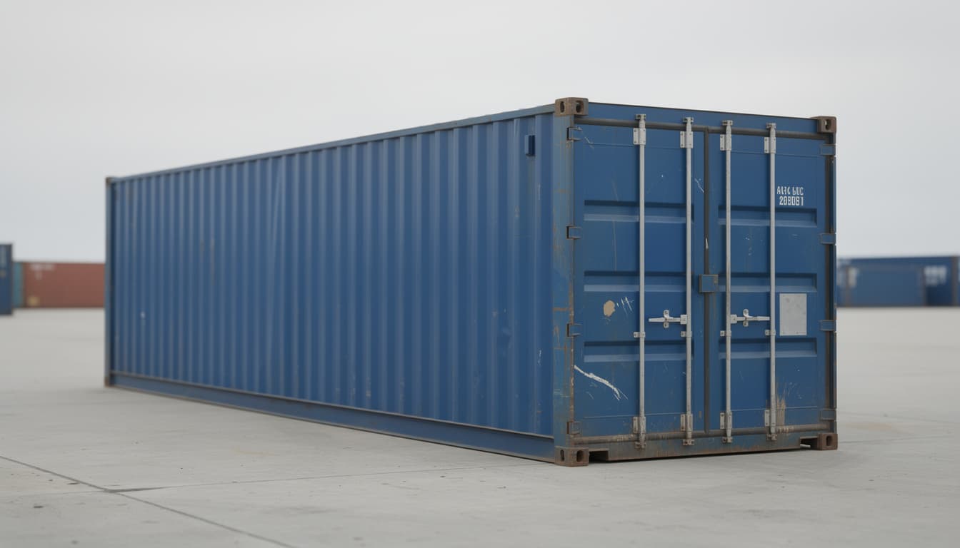 40’ High-Cube Storage Container blue
